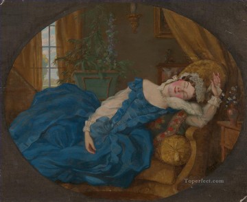 Sleeping Lady Konstantin Somov Oil Paintings